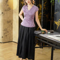 Lilac| Blouse with Exquisite Bamboo Patterns（玉茹）