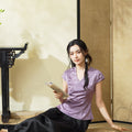 Lilac| Blouse with Exquisite Bamboo Patterns（玉茹）