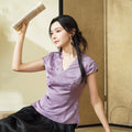 Lilac| Blouse with Exquisite Bamboo Patterns（玉茹）