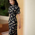 Blue cloth print|Modern one-Pieces Qipao Dress（幽荷）