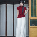 reddish color|Modern one-Pieces Qipao top（胭华）