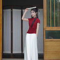 reddish color|Modern one-Pieces Qipao top（胭华）