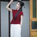 reddish color|Modern one-Pieces Qipao top（胭华）