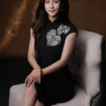 Black Haute couture beadwork| Modern one-Pieces Qipao Dress（香薷） - E·Beauty