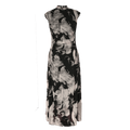 Water-ink print | Full-length flared skirt（墨卿） - E·Beauty