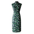 White tulip pattern| Modern one-Pieces Qipao Dress（沁心） - E·Beauty