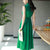 Couture-grade emerald acetate twill | Full-length flared skirt（雀华） - E·Beauty