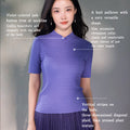 violets|Short Sleeve Qipao Top（罗芙）