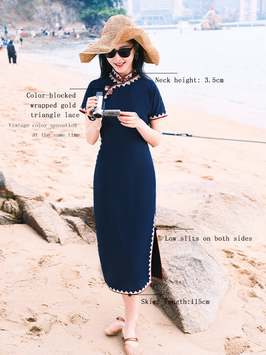 Ultramarine|Modern one-Pieces Qipao Dress（梓霖）
