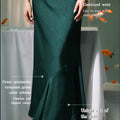 pine green| Cropped Fishtail Skirt（春渐）