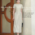 ivory white|Modern one-Pieces Qipao Dress（拢月）
