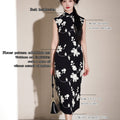 Ink and black|Modern one-Pieces Qipao Dress（舞黛）