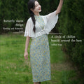 Pure white short version Cardigan(舞苍）