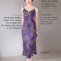 Lilac purple|Modern one-Pieces spaghetti strap dress（馨竹）