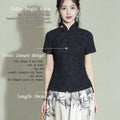 ink and black|Modern one-Pieces Chinese style shirt(月吟）