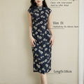 Blue cloth print|Modern one-Pieces Qipao Dress（幽荷）