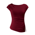 Frosted Acetate Wool Shirred Boatneck | Neo-Chinese Top(博初)