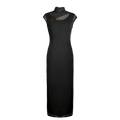 Refined Ink Black Sophistication | Modern one-Pieces Qipao Dress (扶芳)