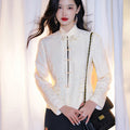 Pearl White Elegance: Crystal Knot Lace | Neo-Chinese Jacket(露婧)