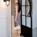 Black and white wave pattern| Modern one-Pieces Qipao Dress（觅晴） - E·Beauty