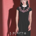 Sumi Black Artisan Embroidery | Neo-Chinese Dress（如苑）
