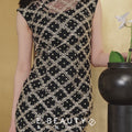 Caramel Diamond Lattice lace | Modern one-Pieces Qipao Dress（晗香）