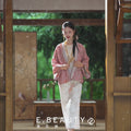 Dianthus Pink Embossed Jacquard  | Silk Cover-Up（晴妍）