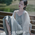 beige | Semi-Sheer Embroidered Sun Cover-Up (疏清)