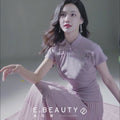 Light and airy simulated silk pleated half-skirt（翩羽）