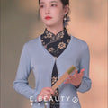 Natural Silk Acetate|long-sleeved Cardigan(镜霖)