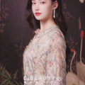 Apricot-White Relaxed Fit| Modern one-Pieces Qipao Dress（鞠依）