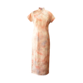 Pink Water Nymph Jinling Satin Embroidery | Modern one-Pieces Qipao Dress(浅椿)