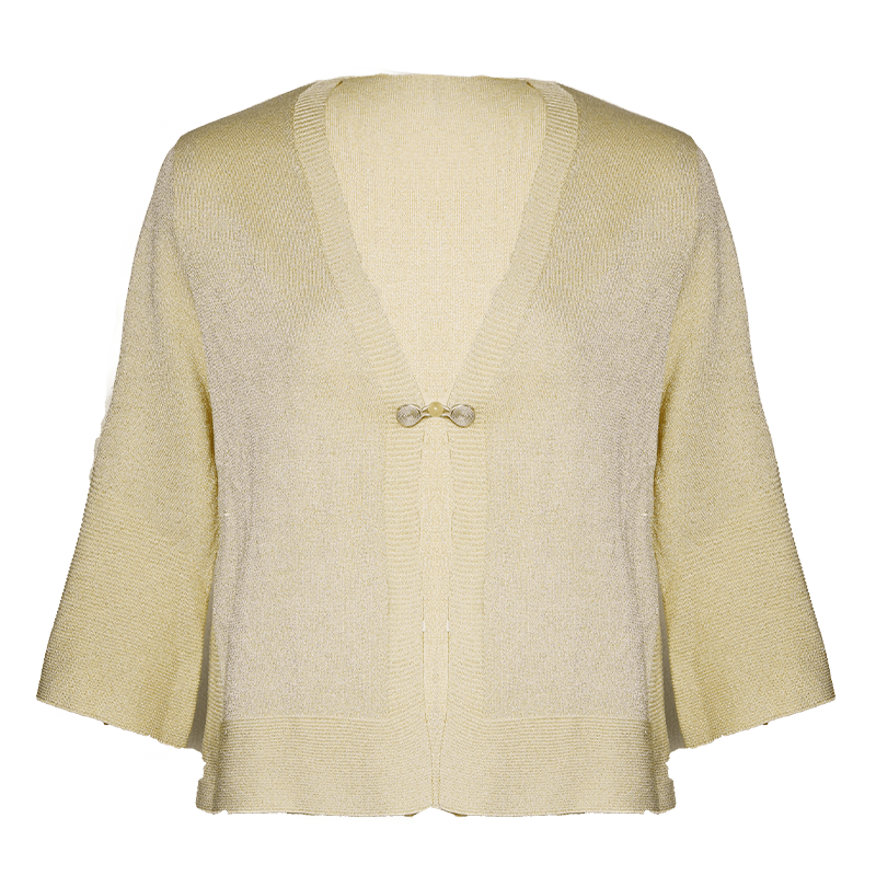 Off-White 3/4 Sleeve Knit Cardigan(沁秦) - E·Beauty