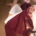 Oxblood red Mapped Ombré Dyeing | Modern one-Pieces Qipao Dress（桃浅） - E·Beauty