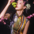 Artistic Vintage in Oil-Painting Tones | Modern one-Pieces Qipao Dress(玟歌)