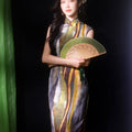Artistic Vintage in Oil-Painting Tones | Modern one-Pieces Qipao Dress(玟歌)
