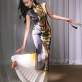 Artistic Vintage in Oil-Painting Tones | Modern one-Pieces Qipao Dress(玟歌)