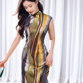 Artistic Vintage in Oil-Painting Tones | Modern one-Pieces Qipao Dress(玟歌)