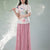 Beige Organic Cotton-Linen | Quarter-Sleeve Qipao Top (小荷间)