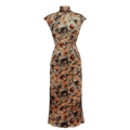 Luxury Italian milled stretch velvet| Modern one-Pieces Qipao Dress（知熹） - E·Beauty