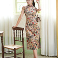 Luxury Italian milled stretch velvet| Modern one-Pieces Qipao Dress（知熹） - E·Beauty