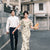 Warm Apricot Frosted Matte Stretch Mesh | Modern one-Pieces Qipao Dress (竹瑶)