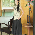 Beige Ramie Botanical Dye | Neo-Chinese Qipao Top(竹语)