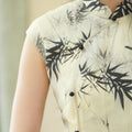 Beige Ramie Botanical Dye | Neo-Chinese Qipao Top(竹语)
