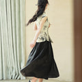Beige Ramie Botanical Dye | Neo-Chinese Qipao Top(竹语)