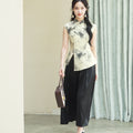 Beige Ramie Botanical Dye | Neo-Chinese Qipao Top(竹语)