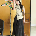 Beige Ramie Botanical Dye | Neo-Chinese Qipao Top(竹语)